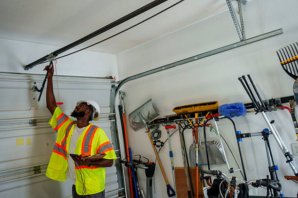 Professional Garage Door Roller Replacement technician working in Brewer, ME